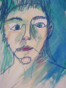 Self Portrait in the syle of 'Collier I' by Dave Wilders