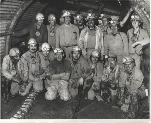 The record-breaking face team at Bullcliffe Wood Colliery in 1982.