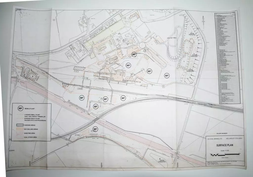 Plan of Kellingley colliery