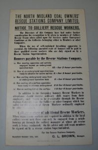 Poster for Mines Rescue Workers