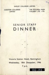 Nationalisation Dinner Menu