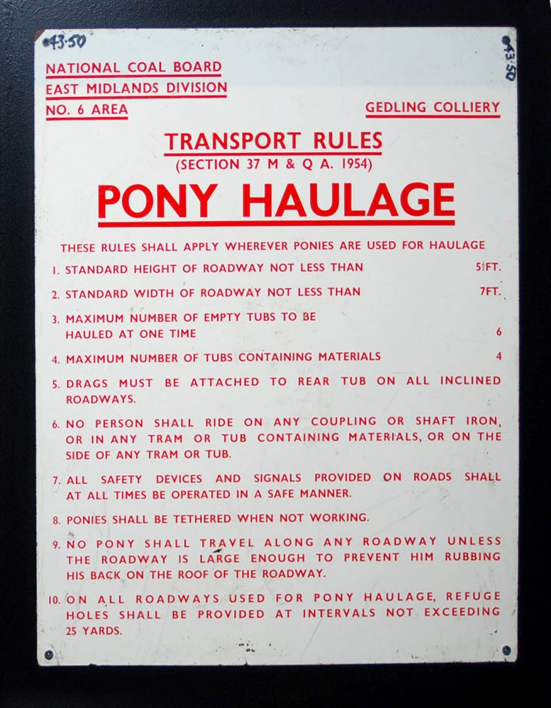 Pony Haulage Notice