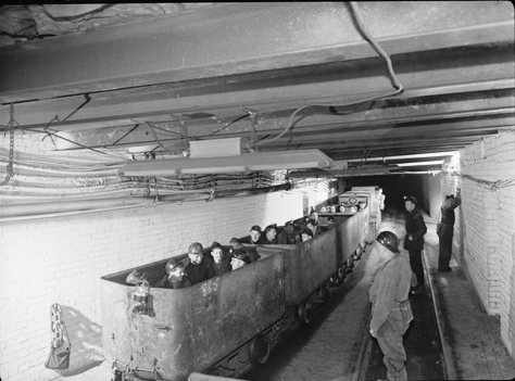 Image of miners at Ellington Colliery