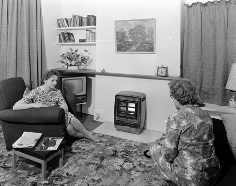 Image of Miners Wives at a Fireplace