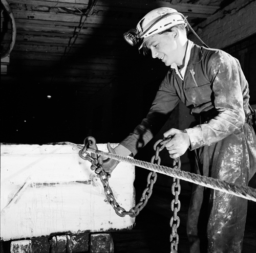 Image of a Miner and Coal Tub