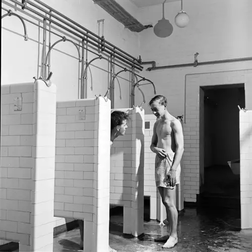 Image of Miners in Showers Image of Miners in Showers