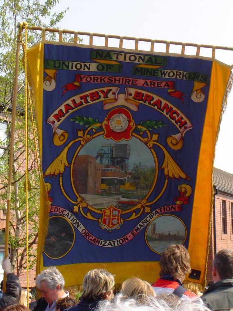 Photograph of the Maltby NUM Banner