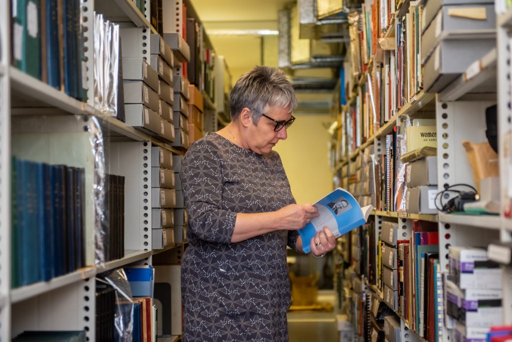 Look at books in the library store