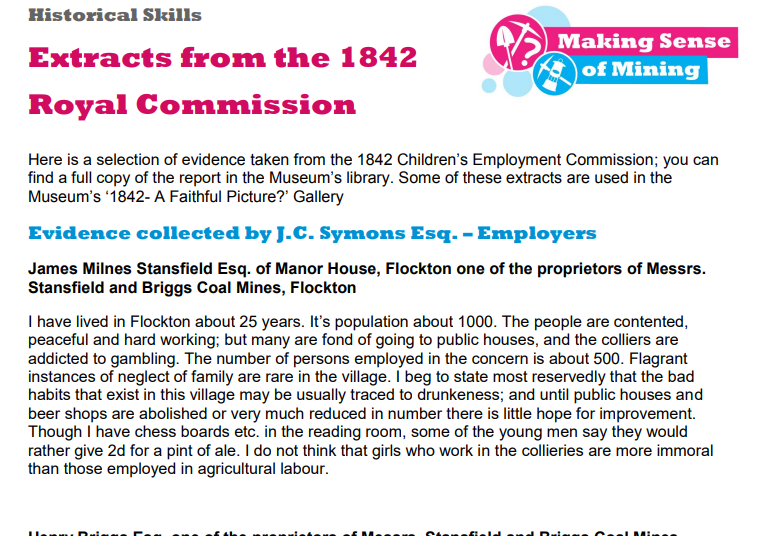 Extracts from the 1842 Commission