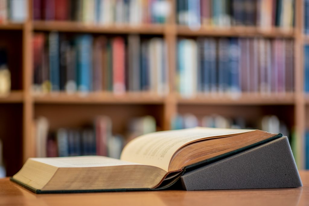 Book on a table