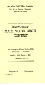  Male voice choir contest leaflet