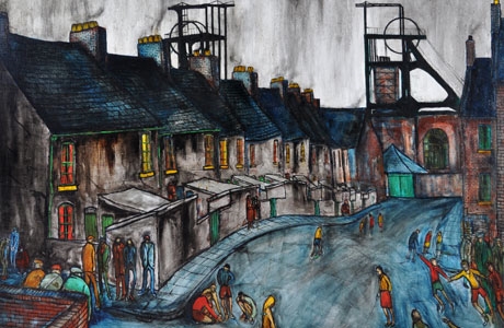 Children Playing in the Street of a Durham Pit Village